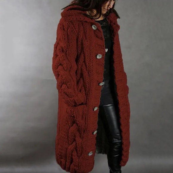 NEW Women’s Plus Size Red Cardigan/ Sweater/ Jacket - Picture 1 of 1